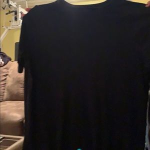 Solid black athletic shirt